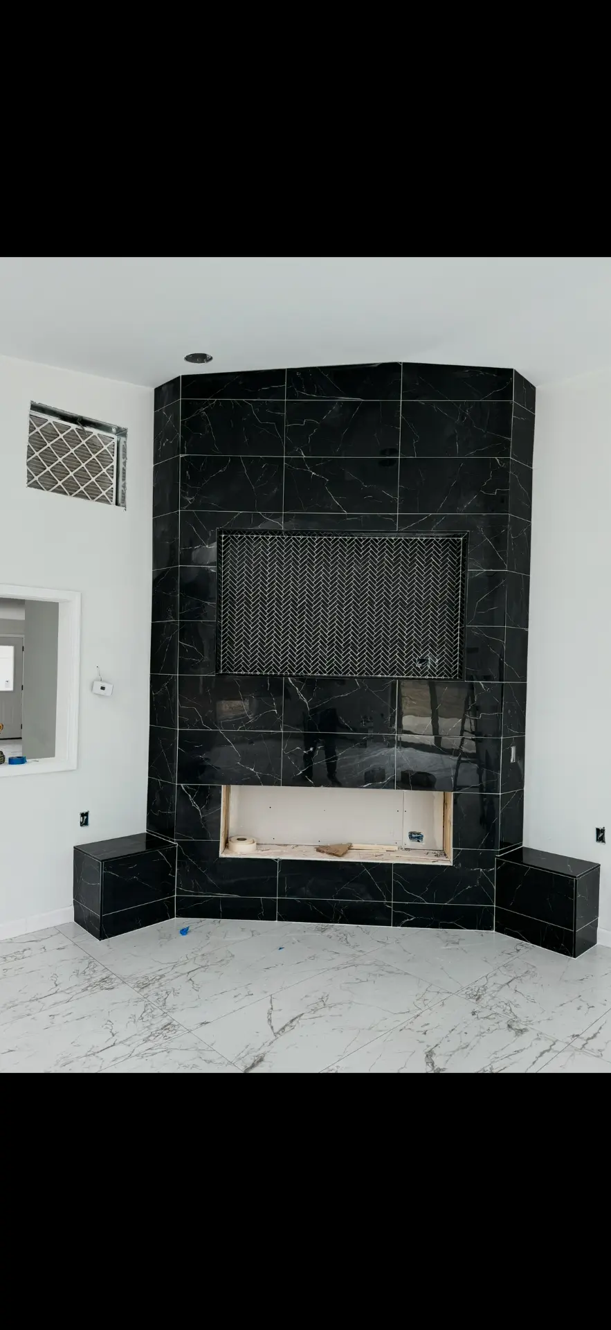Black Marble Fireplace